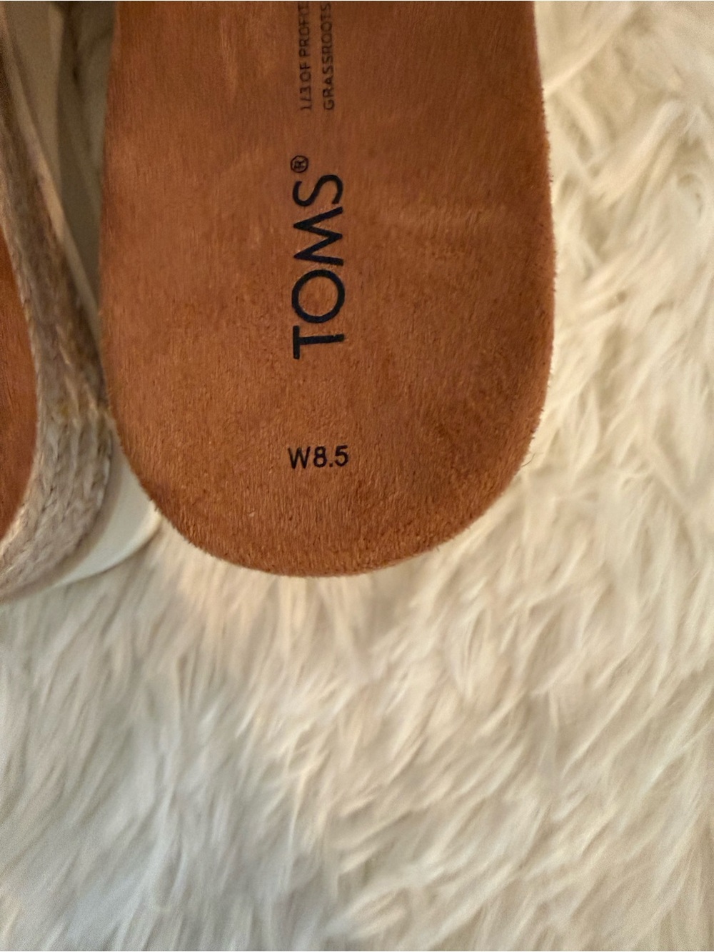 Tom’s Diana Mule Wedge Sandals Size 8.5 - Picture 5 of 8